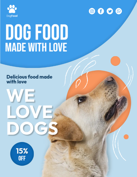 Dog Food Promotion Pamflette templaat | PosterMyWall