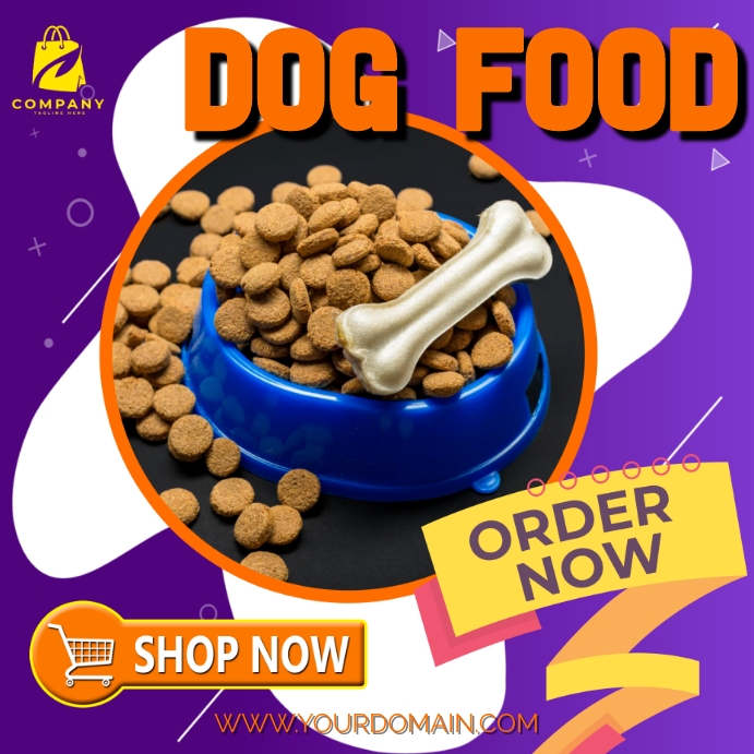 Dynamic Dog Food With Free Delivery Photo Concept Dynamic Dog Food With Free Delivery Photo Concept