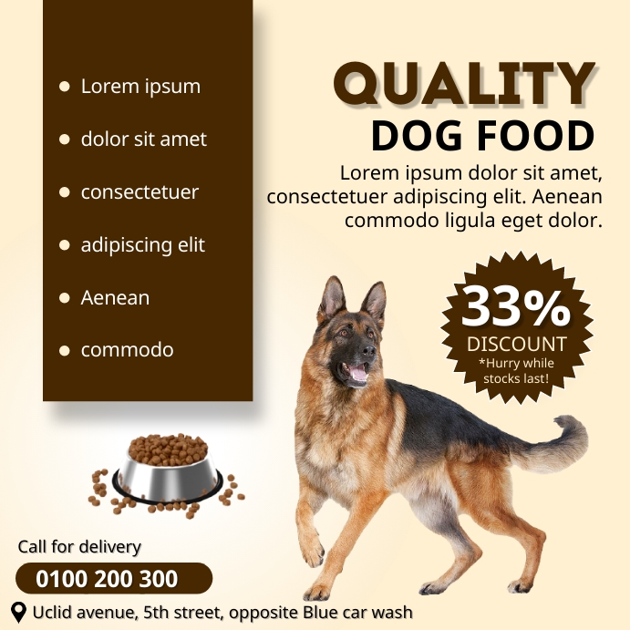 dog food Template | PosterMyWall