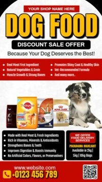 Dog Food Discount Offer Instagram-reel template