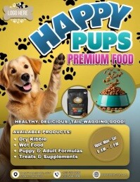 Dog Food Poster Template Flyer (US Letter)