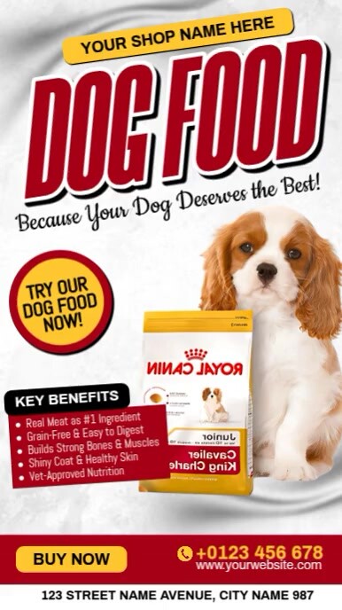 Dog Food Template Ads รีลบน Instagram