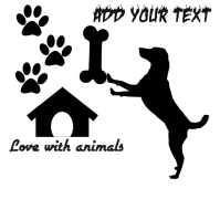 Dog logo Instagram Post template