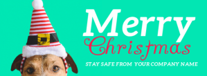 Dog Merry Christmas Facebook Bann template