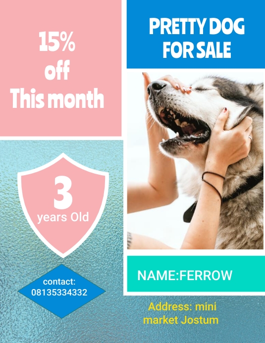 Dog sales flyer Template PosterMyWall