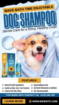 Putih Dog Shampoo Promotion Instagram Reel Template