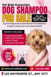 Dog Shampoo For Sale Poster template