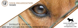 White Animal Shelter Fundraiser Facebook-coverfoto Template