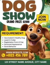 Dog Show Contest Ads ใบปลิว (US Letter) template