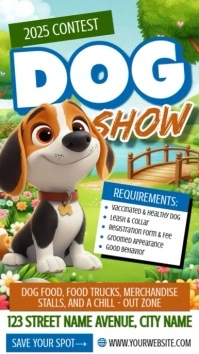 Dog Show Contest รีลบน Instagram template
