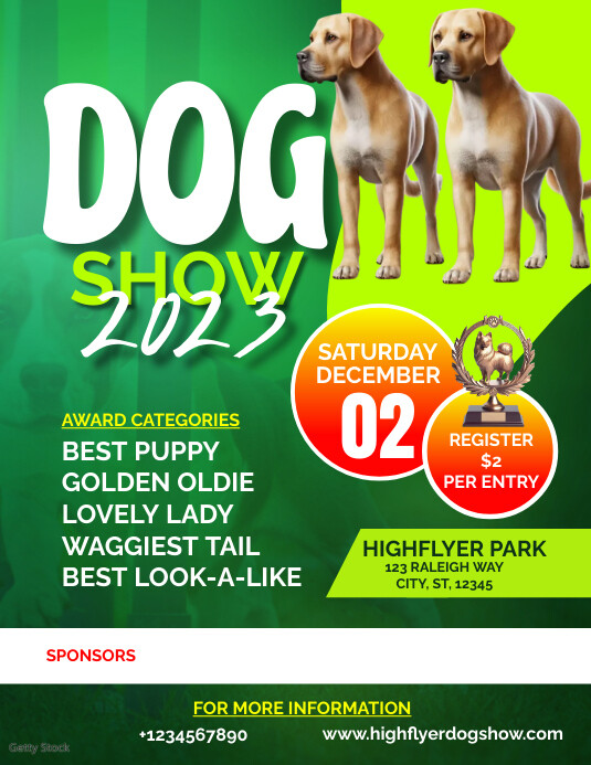 Dog show event flyer Template | PosterMyWall