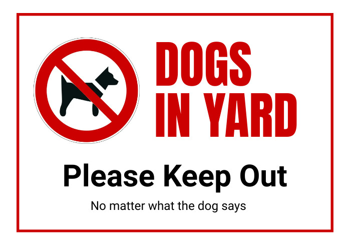 Dog sign Template | PosterMyWall