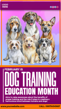 Rosa Dog Training Awareness Instagram Story Template