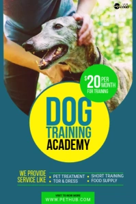 Dog Training Service Flyer Banner 4' × 6' template