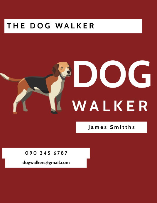DOG WALKER FLYER Template PosterMyWall