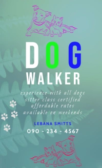 DOG WALKER FLYER US Legal template