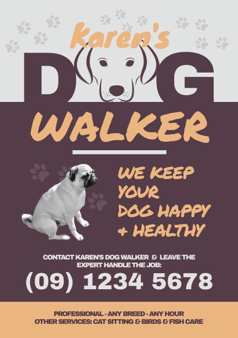 Dog Walker Flyer Template | PosterMyWall