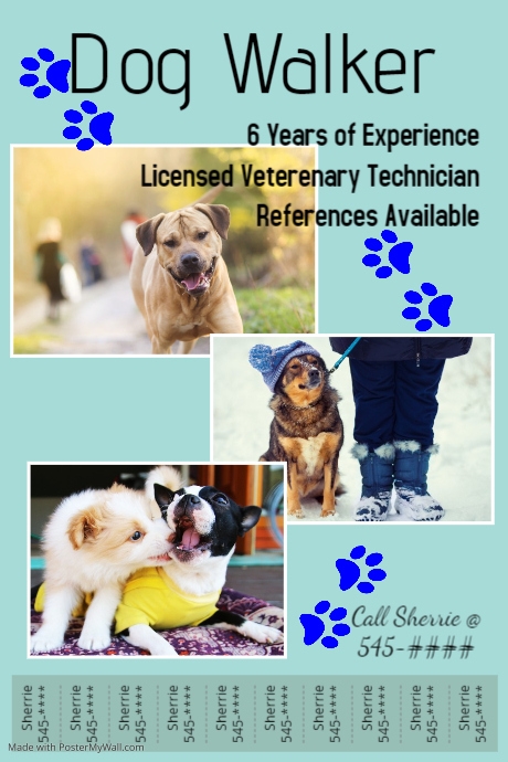 Dog Walker Template PosterMyWall