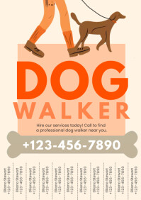 Dog Walker information A4 template