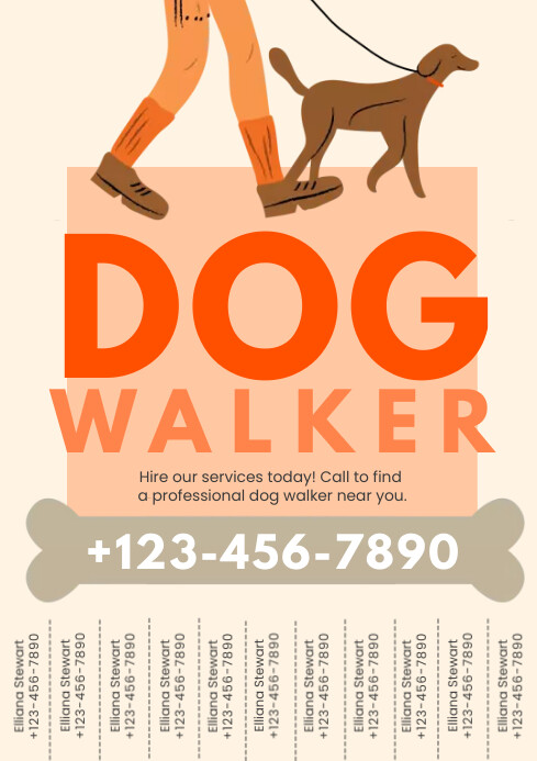 Dog Walker Information Template PosterMyWall