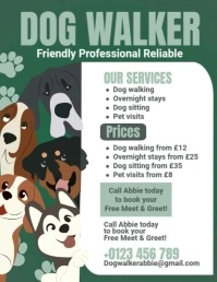 Dog Walker Service Flyer (US Letter) template