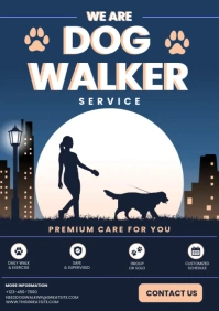 Dog Walker Service A4 template
