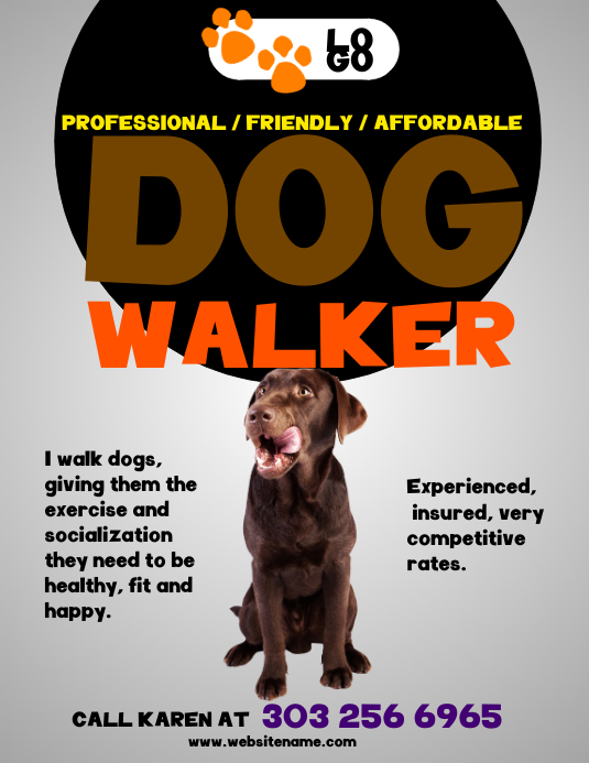 Dog Walkers Flyer Template PosterMyWall