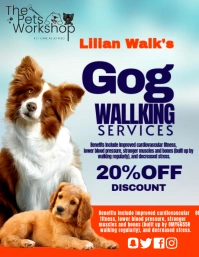 Dog walking Flyer (US Letter) template