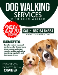 dog walking Flyer (US Letter) template