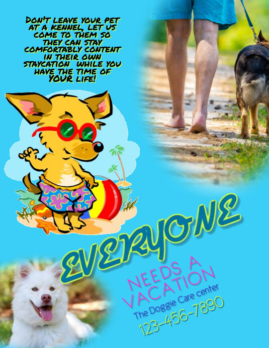 Dog Walking Pet Sitting Flyer Template PosterMyWall