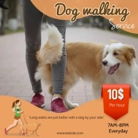 dog walking services Square (1:1) template