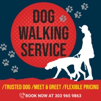 Dog Walking Services Instagram Post template