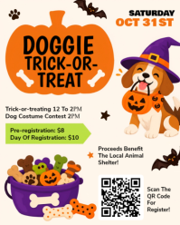 White Dog Halloween Event Instagram Portrait Template