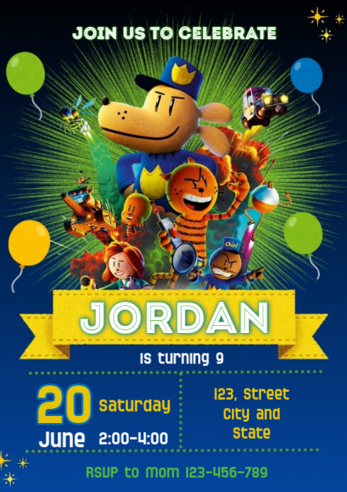 Dogman Invitation A4 template