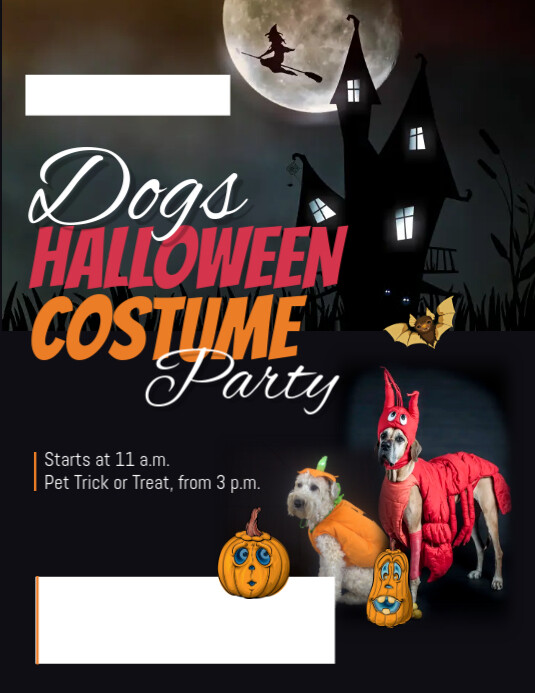 Dogs Halloween Costume Party Flyer Template Postermywall