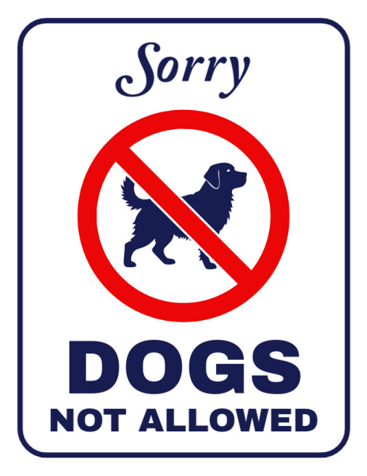 Dogs not allowed signage Рекламная листовка (US Letter) template