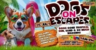 Dogs on Escapes: Tropical Tails & Happy Trails Facebook Shared Image template