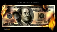Dollar background art poster design template