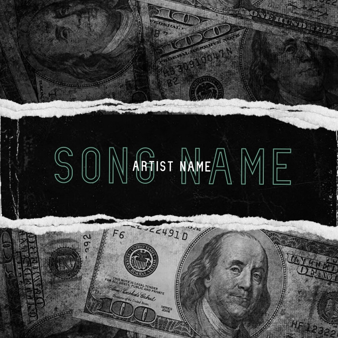 dollar money mixtape cover art template PosterMyWall