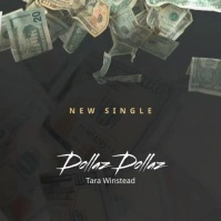 Dollars Money Grey Video CD Cover Music Square (1:1) template