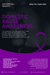 domestic abuse Awareness Month Flyer Template Poster