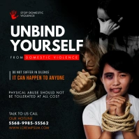 Domestic Abuse Help Line Instagram Post template