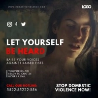 Domestic Abuse Help Line Video Ad Square (1:1) template