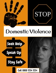 Domestic Violence, Social Issues Flyer (US Letter) template