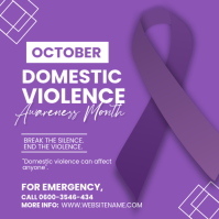 Purple Domestic Violence Awareness Instagram Plasing Template