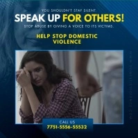 Domestic Violence Call Help Line Ad Square (1:1) template