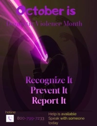 Domestic Violence Flyer Folheto (US Letter) template