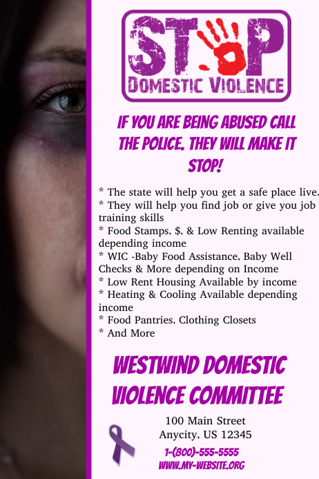 Free Custom Printable Domestic Violence Poster Templates Canva - Vrogue