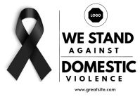 Domestic violence postcard template