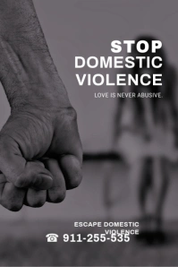 Domestic VIolence Poster Design โปสเตอร์ template